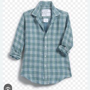 Frank & Eileen Linen Plaid Barry Button Up size S